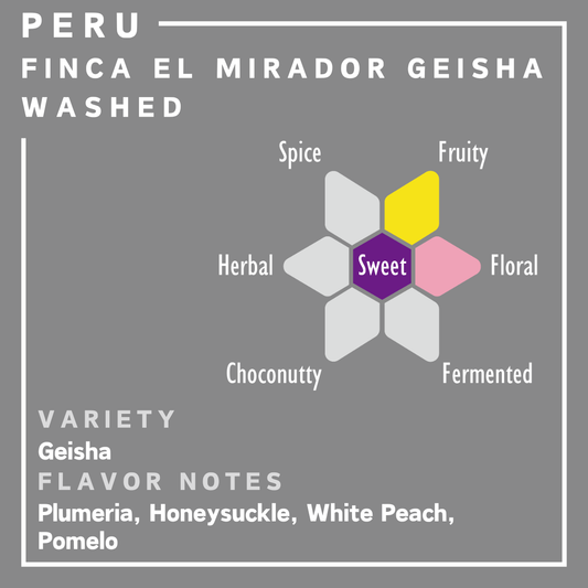 秘魯 | Finca El Mirador Geisha | 水洗處理